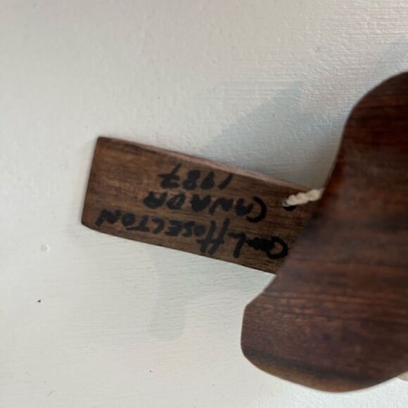 Carl Hoselton Signed Wenge Wood Goose Sculpture Canada - Picture 5 of 6